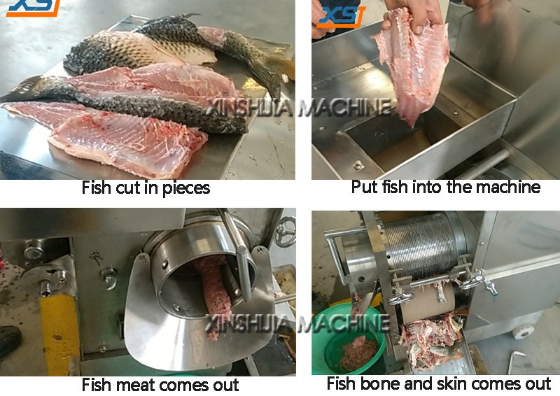 automatic crab shrimp fish meat bone boneless picking deboner remover grinder separator machine