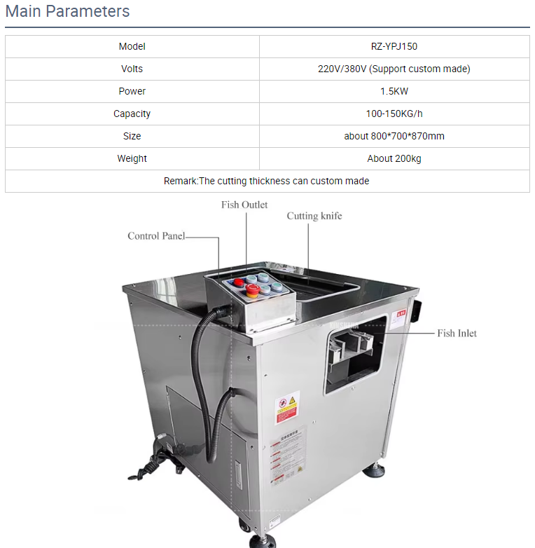 stainless steel fresh catfish trout tilapia smoke sashimi salmon fish slicing machine